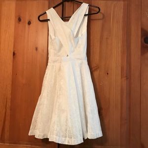 BCBG size 0 white dress with back detail